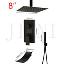 GobekUsa Black Digital Shower Faucet, Matte Black Finish, Thermostatic Temperature Display