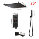 GobekUsa Black Digital Shower Faucet, Matte Black Finish, Thermostatic Temperature Display