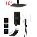 GobekUsa Black Digital Shower Faucet, Matte Black Finish, Thermostatic Temperature Display