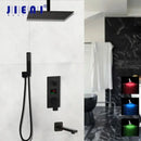 GobekUsa Black Digital Shower Faucet, Matte Black Finish, Thermostatic Temperature Display