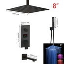 GobekUsa Black Digital Shower Faucet, Matte Black Finish, Thermostatic Temperature Display