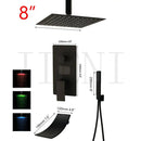 GobekUsa Black Digital Shower Faucet, Matte Black Finish, Thermostatic Temperature Display