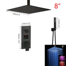 GobekUsa Black Digital Shower Faucet, Matte Black Finish, Thermostatic Temperature Display