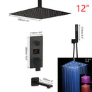 GobekUsa Black Digital Shower Faucet, Matte Black Finish, Thermostatic Temperature Display