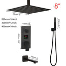 GobekUsa Black Digital Shower Faucet, Matte Black Finish, Thermostatic Temperature Display