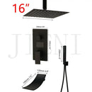 GobekUsa Black Digital Shower Faucet, Matte Black Finish, Thermostatic Temperature Display