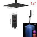 GobekUsa Black Digital Shower Faucet, Matte Black Finish, Thermostatic Temperature Display