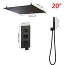 GobekUsa Black Digital Shower Faucet, Matte Black Finish, Thermostatic Temperature Display