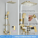 GobekUsa Digital Display Thermostatic Shower Faucet Set with Rain Shower Head