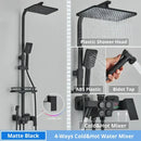 GobekUsa Digital Display Thermostatic Shower Faucet Set with Rain Shower Head