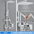 GobekUsa Digital Display Thermostatic Shower Faucet Set with Rain Shower Head