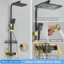 GobekUsa Digital Display Thermostatic Shower Faucet Set with Rain Shower Head