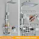 GobekUsa Digital Display Thermostatic Shower Faucet Set with Rain Shower Head