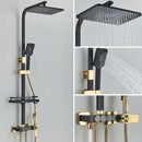 GobekUsa Digital Display Thermostatic Shower Faucet Set with Rain Shower Head