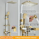GobekUsa Digital Display Thermostatic Shower Faucet Set with Rain Shower Head
