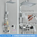 GobekUsa Digital Display Thermostatic Shower Faucet Set with Rain Shower Head