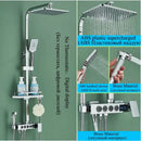 GobekUsa Digital Display Thermostatic Shower Faucet Set Rainfall Shower Mixer