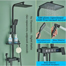GobekUsa Digital Display Thermostatic Shower Faucet Set Rainfall Shower Mixer