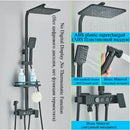 GobekUsa Digital Display Thermostatic Shower Faucet Set Rainfall Shower Mixer