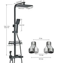 GobekUsa Digital Display Thermostatic Shower Faucet Set Rainfall Shower Mixer