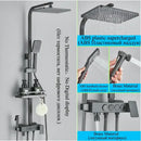 GobekUsa Digital Display Thermostatic Shower Faucet Set Rainfall Shower Mixer