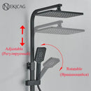 GobekUsa Digital Display Thermostatic Shower Faucet Set Rainfall Shower Mixer