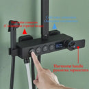 GobekUsa Digital Display Thermostatic Shower Faucet Set Rainfall Shower Mixer