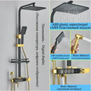 GobekUsa Digital Display Thermostatic Shower Faucet Set Rainfall Shower Mixer