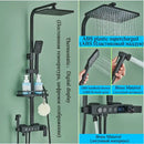 GobekUsa Digital Display Thermostatic Shower Faucet Set Rainfall Shower Mixer