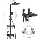 GobekUsa Digital Thermostatic Shower Faucet Set with Bidet Sprayer