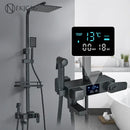 GobekUsa Digital Thermostatic Shower Faucet Set with Bidet Sprayer