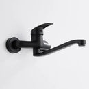 GobekUsa Dual Hole Kitchen Faucet, Black Brass Chrome Mixer Tap for Sink