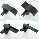 GobekUsa Black Floor Mounted Bathtub Faucet Set with Waterfall Mixer Tap