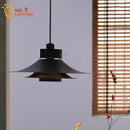 Pendant Light Iron Finish Modern Flying Saucer With French Atmosphere Horn Design Hanging Lamp