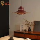Pendant Light Iron Finish Modern Flying Saucer With French Atmosphere Horn Design Hanging Lamp