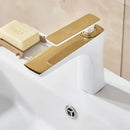 GobekUsa Basin Faucet: Black/White Brass Mixer Tap, Bathroom Sink Water Crane, Hot & Cold.