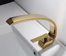 GobekUsa Black & Gold Modern Basin Faucet with Single Handle for Bathroom