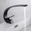GobekUsa Black & Gold Modern Basin Faucet with Single Handle for Bathroom