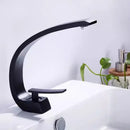 GobekUsa Black & Gold Modern Basin Faucet with Single Handle for Bathroom
