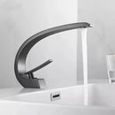 GobekUsa Black & Gold Modern Basin Faucet with Single Handle for Bathroom