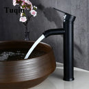 GobekUsa Black Single Handle Luxury Bathroom Faucet Switch Mixer Taps for Wash Basin