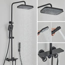 GobekUsa Grey Thermostatic Digital Shower Faucet Set with Rainfall System