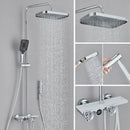GobekUsa Grey Thermostatic Digital Shower Faucet Set with Rainfall System