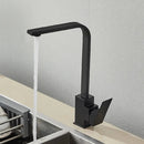 GobekUsa Brushed Nickel Kitchen Faucet | 360 Rotate Hot Cold Mixer Tap | Single Lever