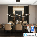GobekUsa Matte black Modern Led Chandelier For restaurant Kitchen island Hanging lamps Living room Bedroom
