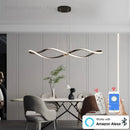GobekUsa Matte black Modern Led Chandelier For restaurant Kitchen island Hanging lamps Living room Bedroom