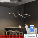 GobekUsa Matte black Modern Led Chandelier For restaurant Kitchen island Hanging lamps Living room Bedroom