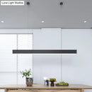 GobekUsa Modern Matte Black LED Dining Room Island Lighting - Simplicity Metal Hanging Light