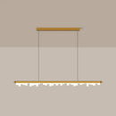 GobekUsa Modern Matte Metal Island LED Ceiling Light with Simple Acrylic Shade