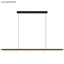 GobekUsa Modern Matte Metal Island LED Ceiling Light with Simple Acrylic Shade